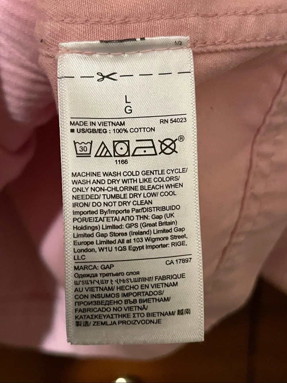 Gap Soft Pink Utility/Cargo 100% Cotton Jacket Size Large